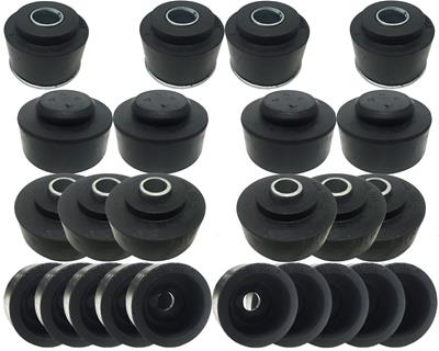 Auto Pro USA, INC Body Mount Bushings, Rubber, Black, Chevy, Kit - BM1022KIT