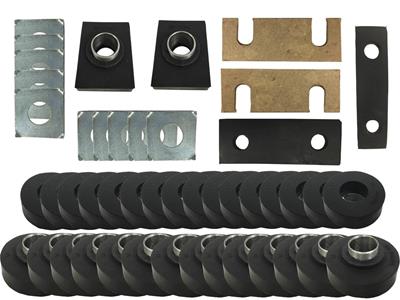 Auto Pro USA, INC Body Mount Bushings, Rubber, Black, Chevy, Hardtop, Kit - BM1025