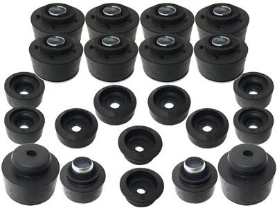 Auto Pro USA, INC Body Bushings, Body Mount Kits, Rubber, Black, Buick, Chevrolet, Kit - BM1031KIT