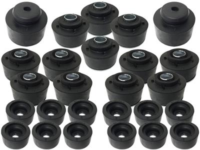 Auto Pro USA, INC Body Bushings, Body Mount Hardware, Rubber, Black, Chevrolet, Kit - BM1034
