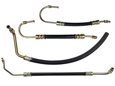 Auto Pro USA, INC Power Steering Hoses and Lines, Steel/Rubber, Black, Big Block, Chevrolet, Kit - PSHKIT3