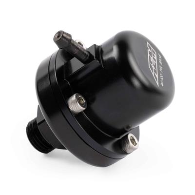 AEM Electronics Fuel System Dampers, Billet Aluminum, Black Anodized, 40-100 psi, -6 AN Male - 254004