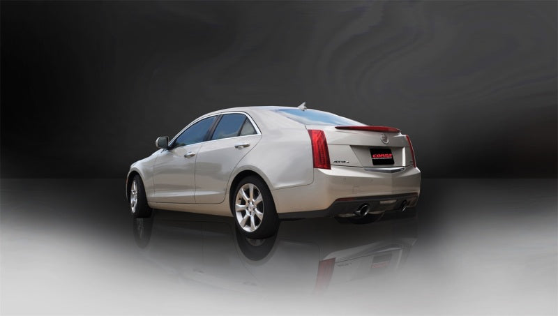 Corsa Performance 13-14 Cadillac ATS Sedan 2.0L A/T Black Sport Dual Rear Cat-Back