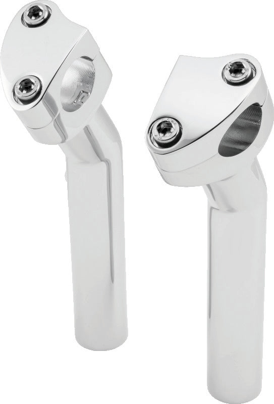 Bikers Choice Chrome 6.5 Inch Smooth Top Pullback Handlebar Risers 482483