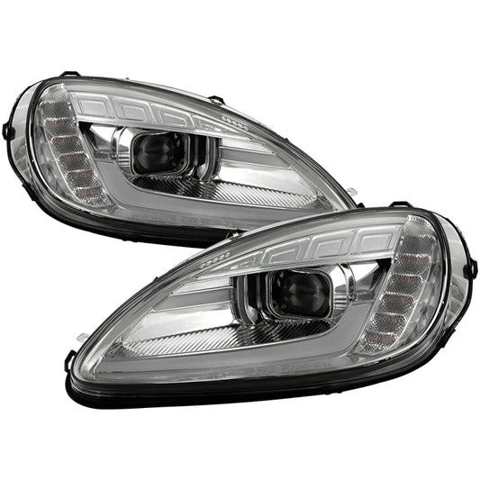 SPYDER 05-13 Chevy Corvette C6 Projector Headlights Seq LED Turn Signal w/SB DRL Parking Light 5087928