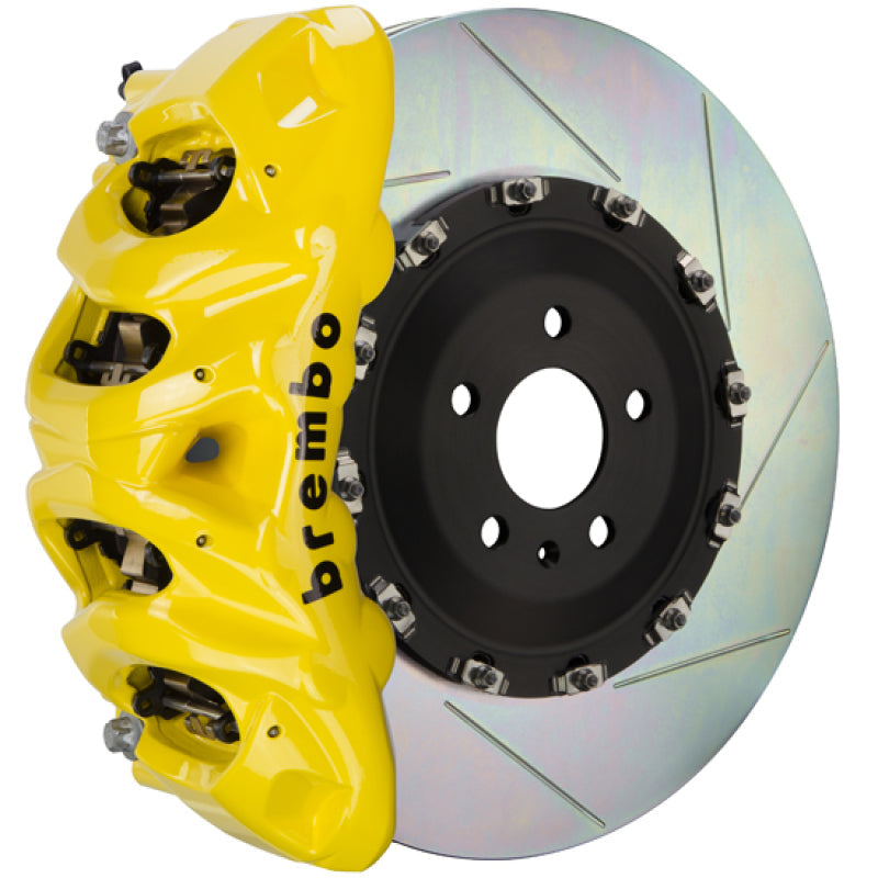 Brembo 09-16 Panamera/S/4S/Turbo Front GT BBK 8 Piston Cast 412x38 2pc Rotor Slotted Type1-Yellow 1Q2.9614A5