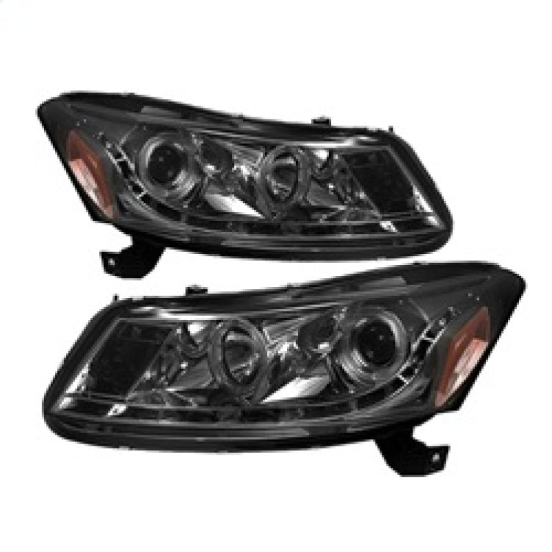 FR SPORT Spyder Honda Accord 08-12 4Dr Projector Headlights- LED Halo DRL Smke...