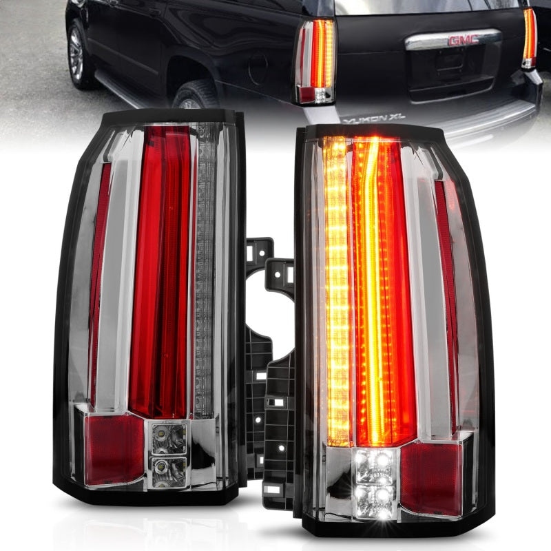 Anzo GMC Yukon/ XL / Denali 15-18 L.E.D Tail Lights Chrome