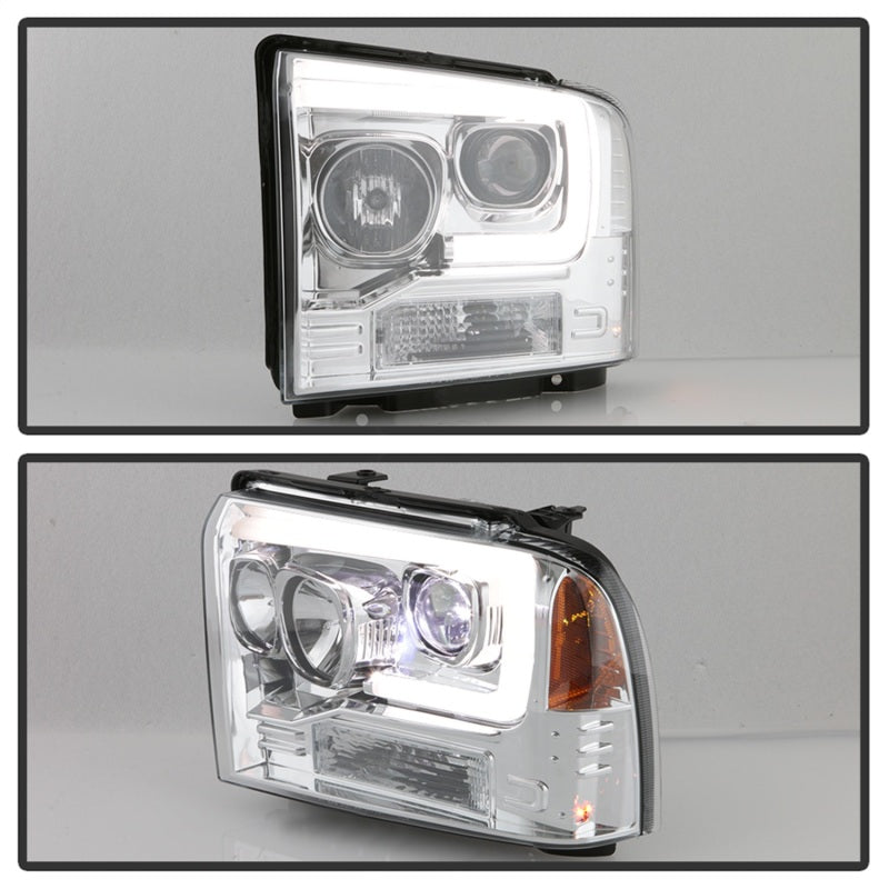 FR SPORT Spyder Platinum Ford F250/350/450 05-07 High-Power LED Module Proj. Headlights-Chrome...