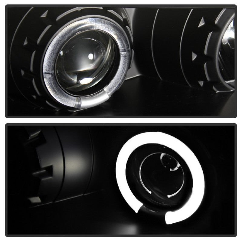 FR SPORT Spyder Mitsubishi Eclipse 97-99 Projector Headlights LED Halo Black High H1 Low H1...