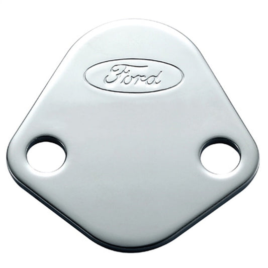 FR SPORT Ford Fuel Pump Block-Off Plate Chrome w/Ford Logo FRD302-290
