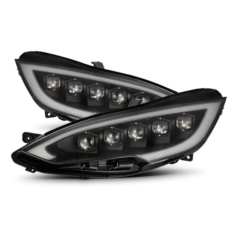 AlphaRex 12-21 Tesla Model S NOVA-Series LED Proj Headlights Blk w/Activtn Light & Seq.Sig / SB DRL 880877