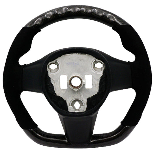 FR SPORT BLOX Racing Tesla Model 3 and Y Carbon/Alcantara Steering Wheel Black Stitching...