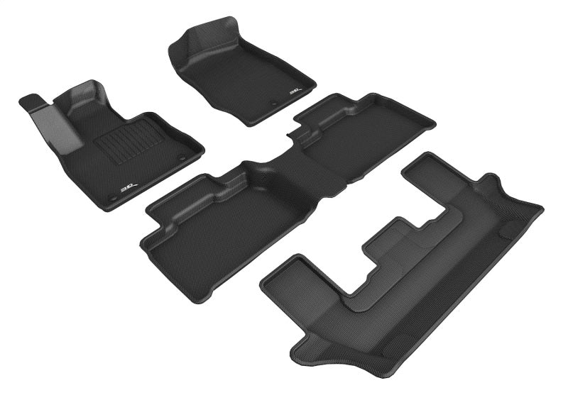 FR SPORT 3D MAXpider 2020-2022 Ford Explorer 1st/2nd/3rd Row Floor Mats - Black L1FR13001509