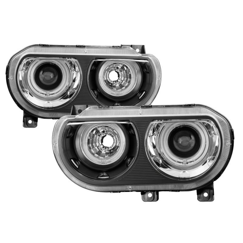 SPYDER xTune Dodge Challenger 08-14 Halogen Only Halo Projector Headlights Black PRO-JH-DCHAL08-HA-BK 9039249