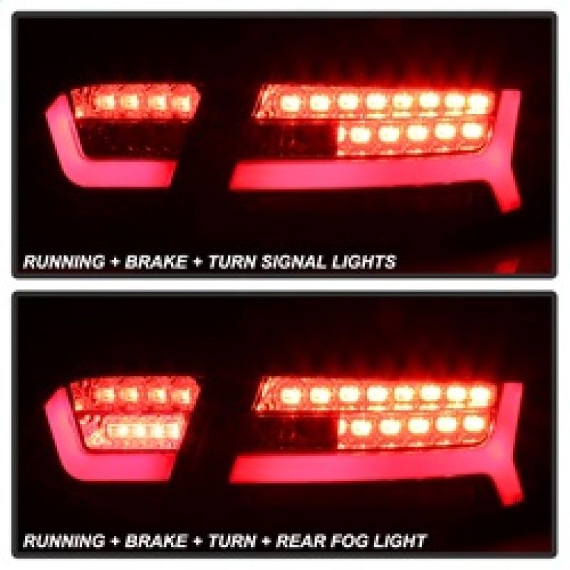Spyder 09-12 Audi A6 LED Tail Lights - Red Clear (ALT-YD-AA609-LED-RC) 5085191