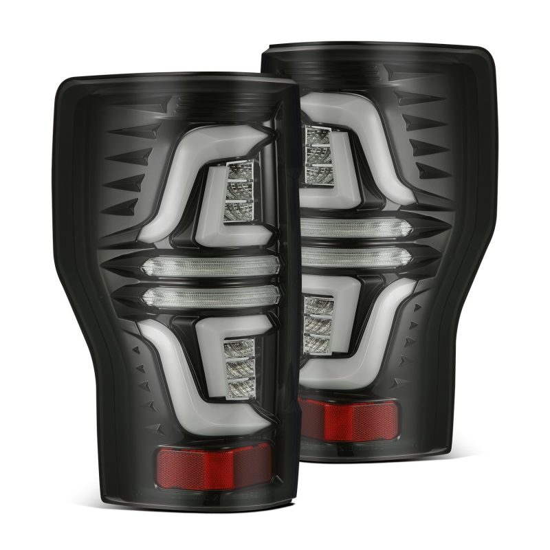 AlphaRex 17-19 Ford F250 Super Duty PRO-Series LED Tail Lights Jet Black (w/o Blind Spot Sensor) 657010 *Discontinued