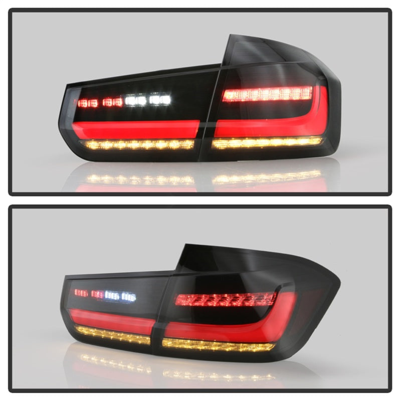 FR SPORT Spyder BMW 3 Series F30 2012-2018 Full LED Tail Lights (ALT-YD-BMWF3012-SEQ-BSM) - Black...