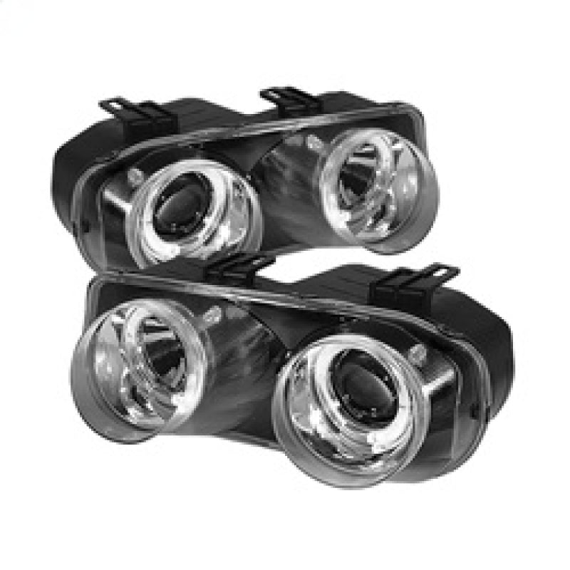 FR SPORT Spyder Acura Integra 94-97 Projector Headlights LED Halo -Chrome High H1 Low 9006...