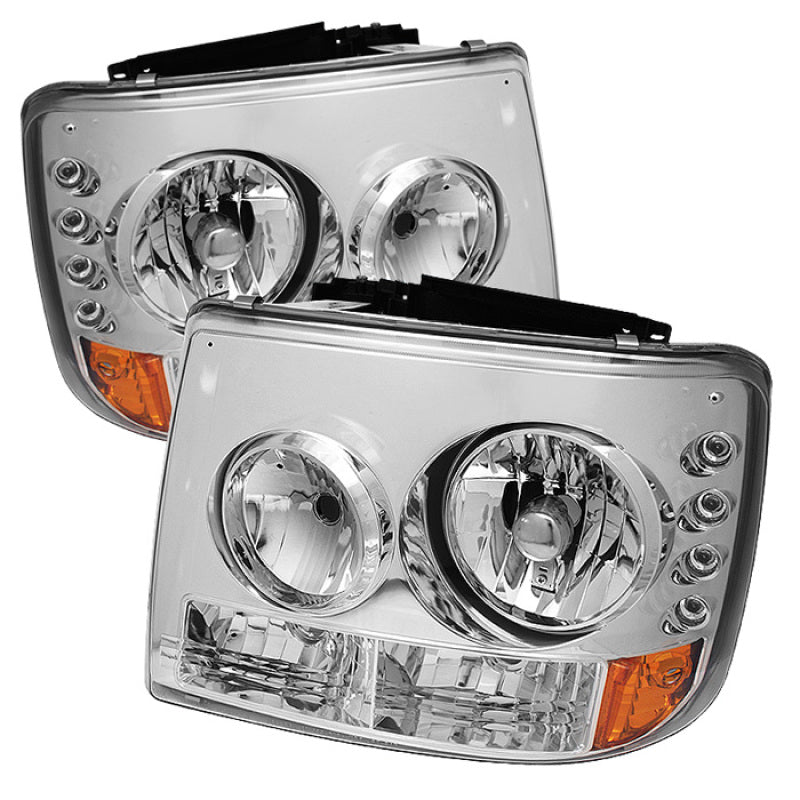 Spyder Chevy Silverado 1500 99-02 ( Not Fit HD Model)LED Crystal Headlights Chr HD-YD-CS99-1PC-AM-C 5012456