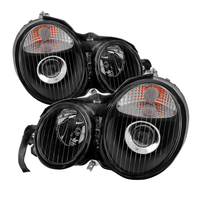 FR SPORT SPYDER Xtune Mercedes Benz W210 E-Class 96-99 Projector Headlights Black...