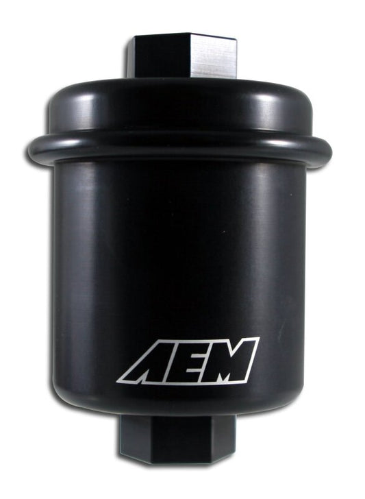 FR SPORT AEM Electronics High Volume Fuel Filter Black - View 2