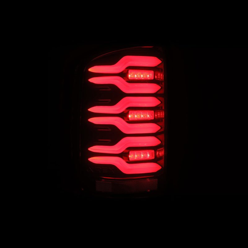FR SPORT AlphaRex 14-18 GMC Sierra 1500/2500HD/3500HD LUXX-Series LED Tail Lights Blk/Red w/Actv...