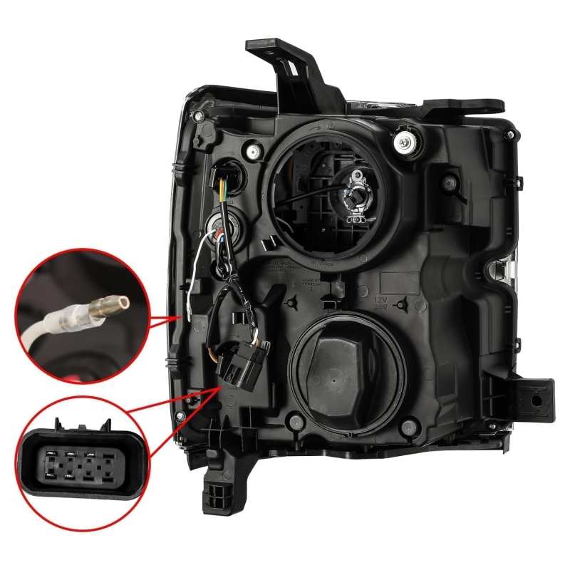 FR SPORT AlphaRex 15-19 Chevy 2500HD PRO-Series Proj Headlights Plank Style Blk w/Activ Light/Seq...