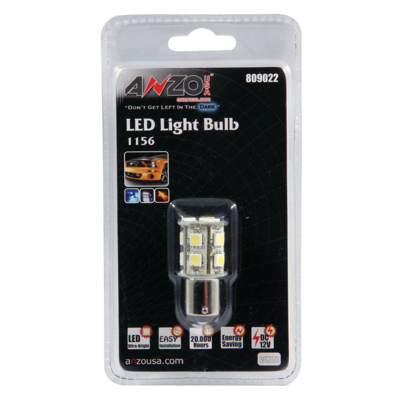 ANZO LED Bulbs Universal LED 1156 White - 13 LEDs 1 3/4in Tall 809022