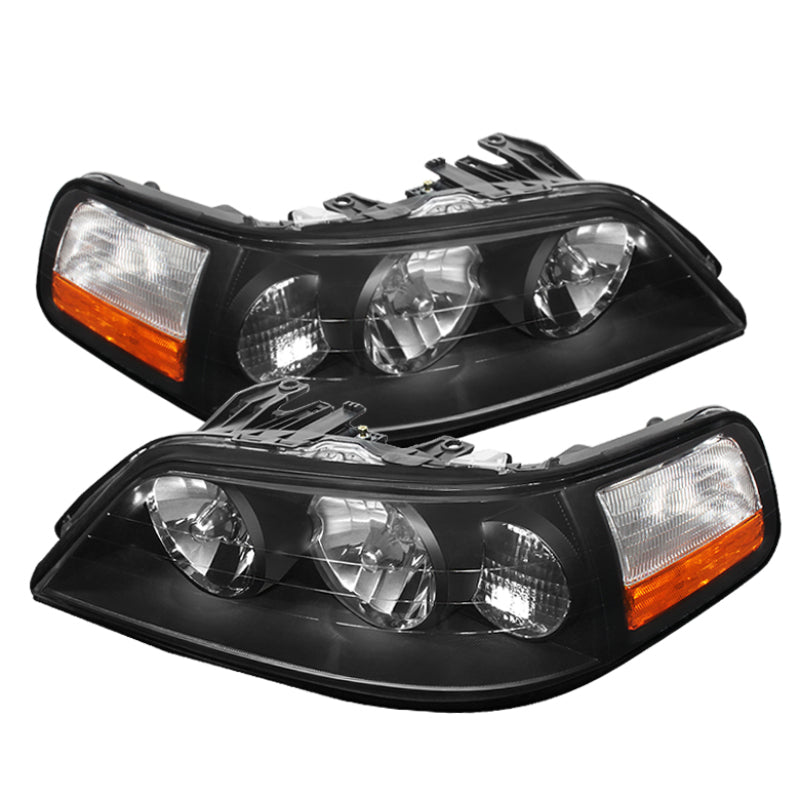 FR SPORT SPYDER Xtune Lincoln Town Car 05-11 Crystal Headlights Black HD-JH-LTC05-AM-BK 9023439