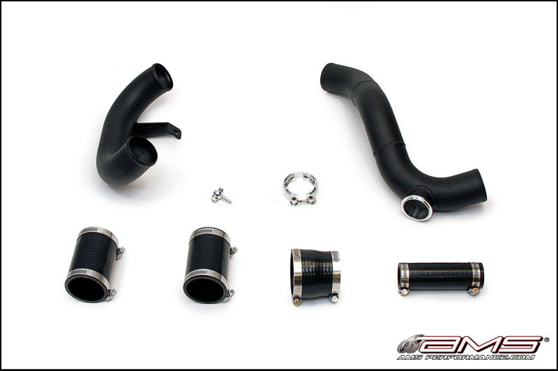 FR SPORT AMS Performance 08-15 Mitsubishi EVO X Lower I/C Pipe Kit for TiAL Flange - Black Powder...