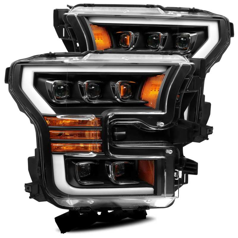 AlphaRex 17-20 Ford Raptor NOVA LED Proj Headlights Plank Style Matte Black w/Activ Light/Seq Signal 880152 *Discontinued