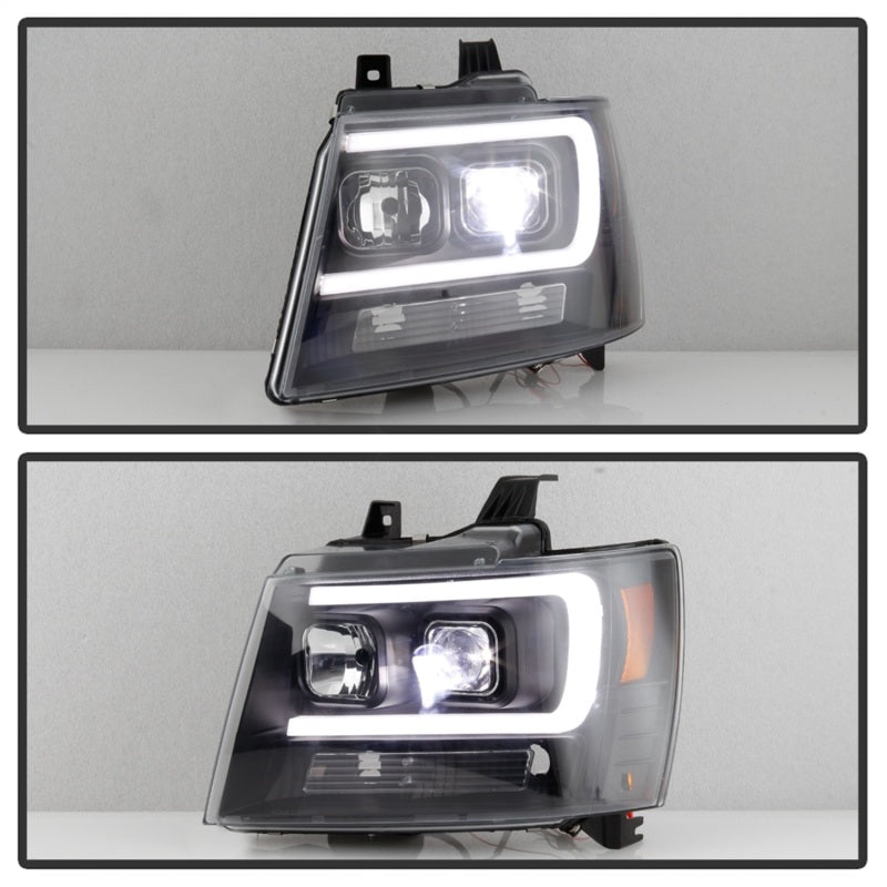 FR SPORT Spyder Chevy Suburban 1500/2500 07-14 Tahoe 07-14 LED Headlights Black...