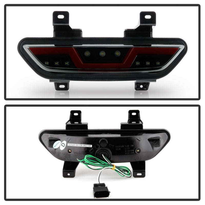 FR SPORT Spyder 15-16 Ford Mustang LED Reverse Lights - Black Smoke w/ Red Bar...