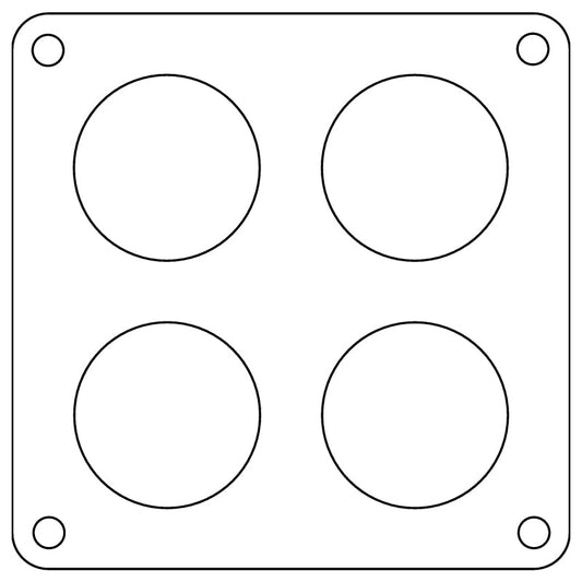 Cometic Gasket Cometic Holley 4500 Dominator .047in Fiber Carburetor Gasket - 1.75in Holes - 4-Hole C15239