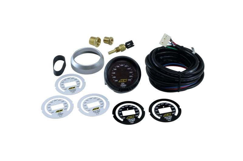 AEM Electronics 52mm Digital Oil Water Temperature Gauge 100-300 F