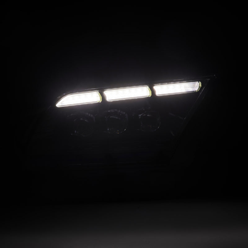 AlphaRex 13-14 Ford Mustang NOVA-Series LED Projector Headlights Blk w/Activ Lght & Seq.Sig / SB DRL 880487 *Discontinued