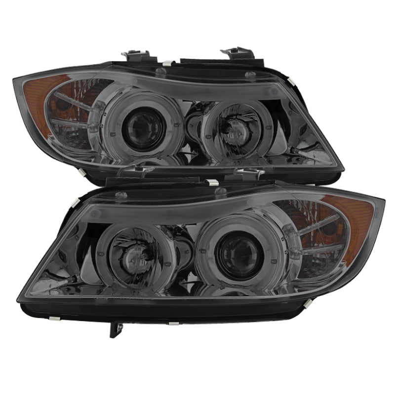 FR SPORT Spyder BMW E90 3-Series 06-08 Projector LED Halo Amber Reflctr Rplc Bulb Smke...