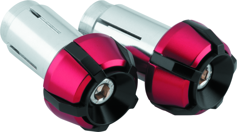 BikeMaster Anti-Vibration Bar Ends - Black/Red 152152