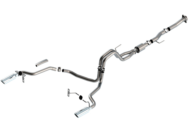 FR SPORT Borla F-150 2021 5.0L 2dr RC SB (122.8 WB) XL/XLT 3/2.25 SRE Cat-Back ATAK Chrome Tips...