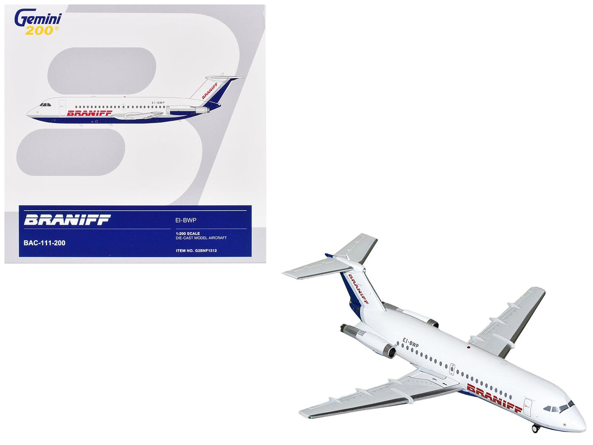 Rapid Vehicles BAC 111-200 Commercial Aircraft "Braniff International Airways" (EI-BWP) White...