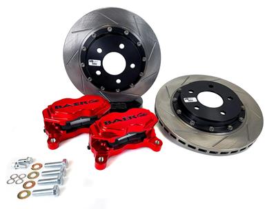 Baer Disc Brake Systems Disc Brake Kit, SS4+ Deep Stage Drag Race, Front, Slotted Rotors, 4-piston - 4261560FR