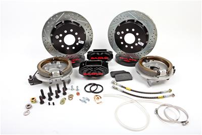 Baer Disc Brake Systems Disc Brakes, SS4, Rear, Cross-drilled/Slotted Rotors, 4-piston Black - 4262236B