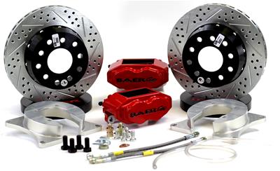 Baer Disc Brake Systems Disc Brake Kits, SS4 Plus Disc Brake Systems, Rear, Cross-drilled/Slotted - 4262325R