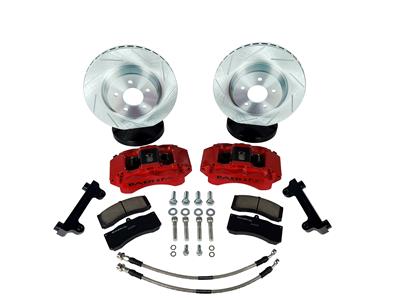 Baer Disc Brake Systems Disc Brakes, 6T Caliper, Front, Slotted Rotors, 6-piston Black Calipers - 4401011B2