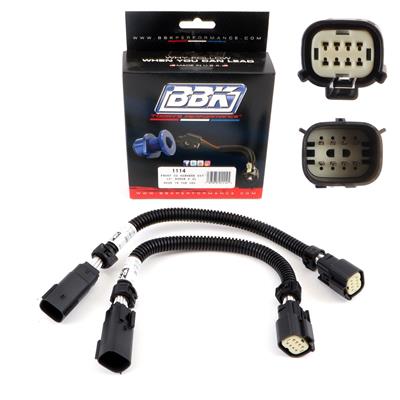 BBK Performance Oxygen Sensor Extension Harness, 12 in. Length, Factory Connectors, Front Sensors - 1114