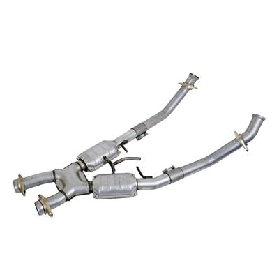 BBK Performance Crossover Pipe, X-Pipe, with Converters, Steel, Aluminized, 2.5 in. Diameter, 5.0L - 1663