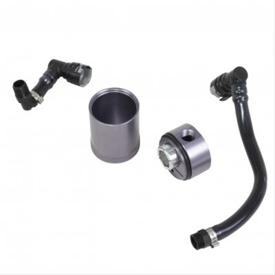 BBK Performance Oil Separator, Direct Fit, Billet Aluminum, Clear Anodized, Includes Hoses and - 1917