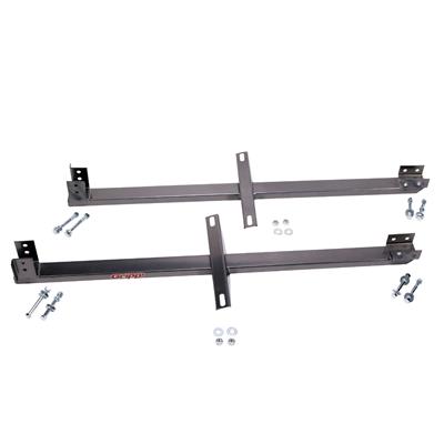 BBK Performance Subframe Connectors, Bolt-On, Black Powdercoated Steel, with Support Brackets - 2542