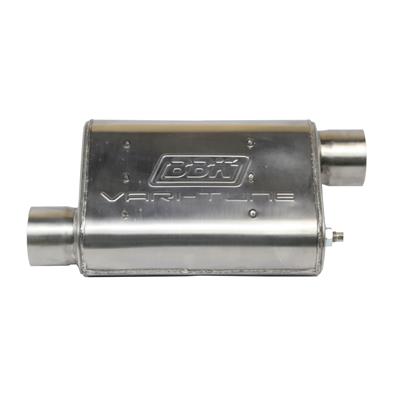 BBK Performance Muffler, VariTune, Rectangular Case, Chambered, Stainless, Natural, 2.75 in. Offset - 31025